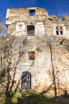 ruins of Novy Hradek castle near Lukov, Znojmo region, Czech Republic