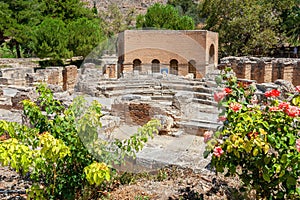 Ruins of Odeon in Gortyn, Crete, Greece photo