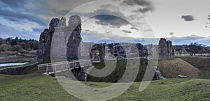 Ruins of Ogmore Castle Glamorgan UK