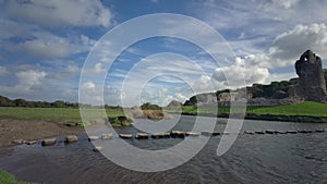 Ruins of Ogmore Castle - Wales United Kingdom