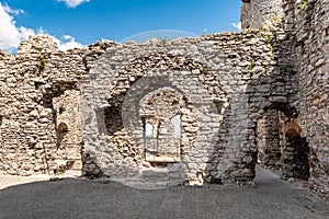 Ruins of Ogrodzieniec Castle in Polish