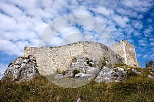 Ruins of old abandoned castle in slovakia