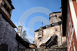 Ruins of old abandoned castle in slovakia