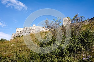 Ruins of old abandoned castle in slovakia