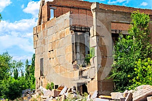 Ruins of old abandoned factory