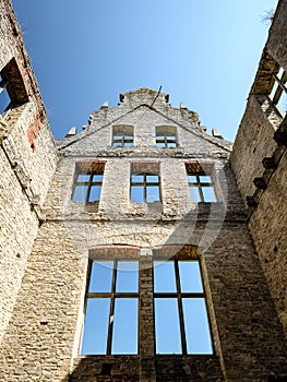 ruins of old abandoned mansion