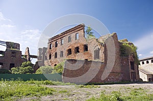 Ruins of old barracks in Noteburg fortress