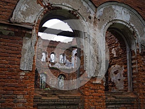 The ruins of the old brick estate of the Wrangel barons