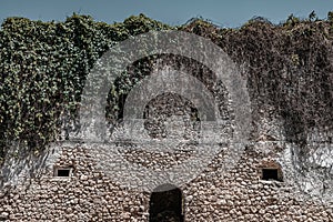 Ruins Old British Customs House historical structure is situated in Vanga the Southernmost town in Kenya