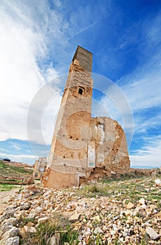 Ruins of an old building destroyed during the spanish civil war in Belchite