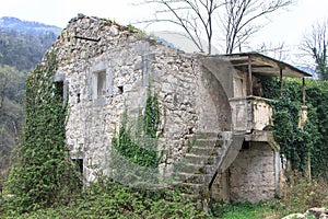 Ruins of old buildings