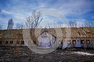 Ruins of an old burnt farm