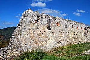 The ruins of the old Cachtice castle
