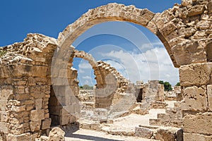 Ruins of the old castle built on top of the ancient Pafos city