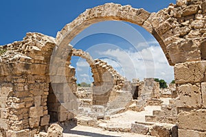 Ruins of the old castle built on top of the ancient Pafos city photo