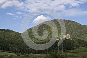 Old castle on the hill. Slovakia