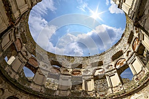 Ruins of old castle in Krzyztopor, Ujazd, Poland