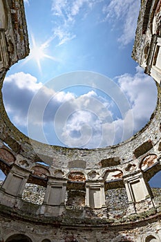 Ruins of old castle in Krzyztopor, Ujazd, Poland