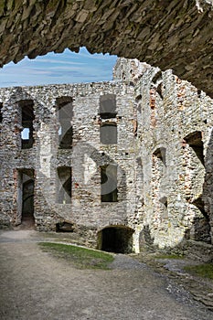 Ruins of old castle in Krzyztopor, Ujazd, Poland
