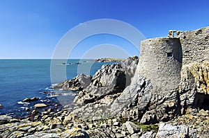 Ruins of old castle in Southern Coastline of Yeu Island