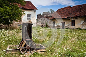 Ruins of the old castle in Zolotyy Potik, Ternopil region, Ukraine