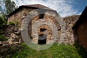 Ruins of the old castle in Zolotyy Potik, Ternopil region, Ukraine