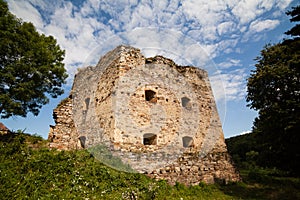 Ruins of the old castle in Zolotyy Potik, Ternopil region, Ukraine