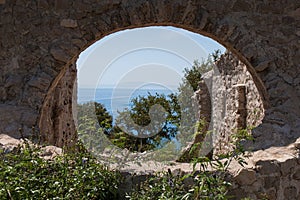 Ruins of an old church, Krk Island, sea, seaside, Adriatic