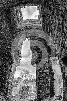 Ruins of old church of St. Helena in Stranske, Slovakia