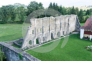 Ruins of the old Cistercian-Benedictine monastery in Carta, Romania