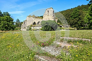 The ruins of the old cloister in Alvastra photo