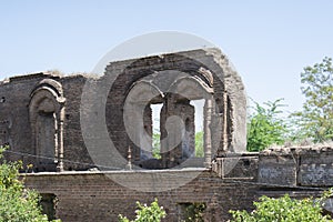 Ruins of Old Court or Kachari Building inside the citadel of Mahidpur