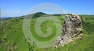 The ruins of the old fortress Gulistan on the mountain