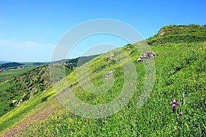 The ruins of the old fortress Gulistan on the mountain