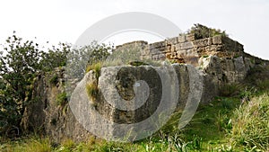 The ruins of the old fortress, Roman city of Kart, northern Israel photo