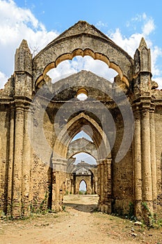 Ruins of old French Rosary church, Settihalli, Karnataka