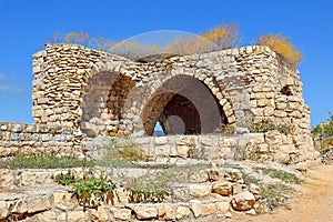 Ruins of an old house in Safed, Upper Galilee, Israel photo
