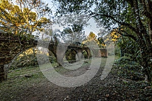 Ruins of an old house at Salto Ventoso Park - Farroupilha, Rio Grande do Sul, Brazil