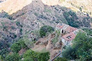 Ruins of old houses