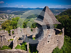 ruins of old medieval castle, Middle Ages.