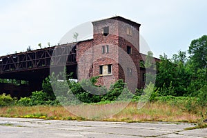 Ruins of old military East Prussian air hangars from the Second World War
