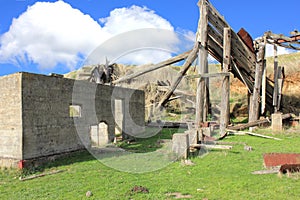 Ruins of old mining structures
