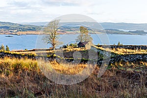 The ruins of the old Scottish farm