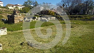 Ruins of old settlements in Kerameikos museum