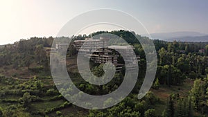 The ruins of the old Soviet sanatorium, whose architecture which classical style and of Georgian ethnic decor. Tskaltubo