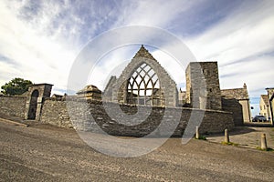 The ruins of the Old St Peters Church in Thurso, Scottish Highlands