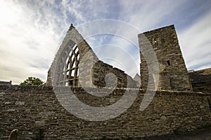 The ruins of the Old St Peters Church in Thurso, Scottish Highlands