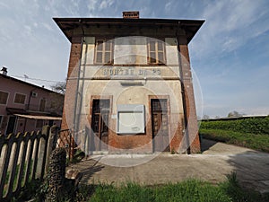 Ruins of old station in Monteu Da Po photo