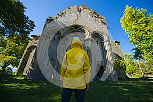 Ruins of old Tibetan Monastery and church in Cevizli village, Savsat, Artvin, Turkey