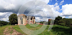 The ruins of old-time church and country estate